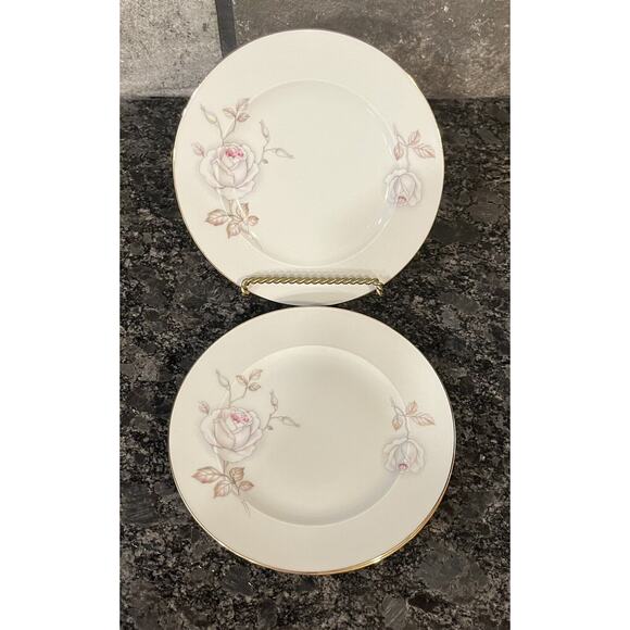 (4) Johann Haviland Sweetheart Rose 6” Bread Plates Bavaria Germany - Picture 2 of 4